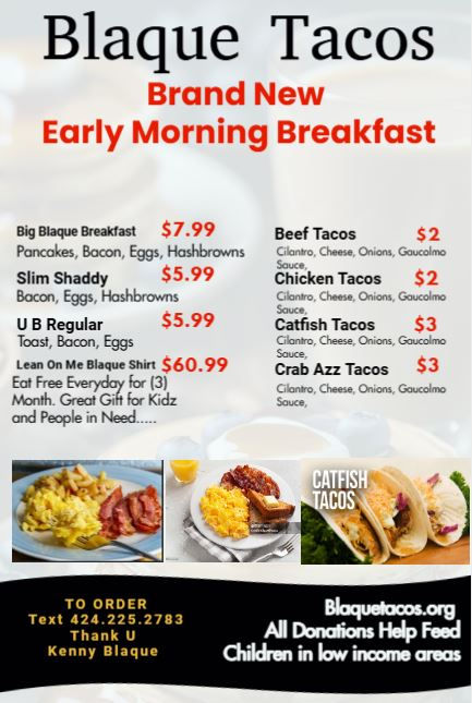 New Early Morning Menu 