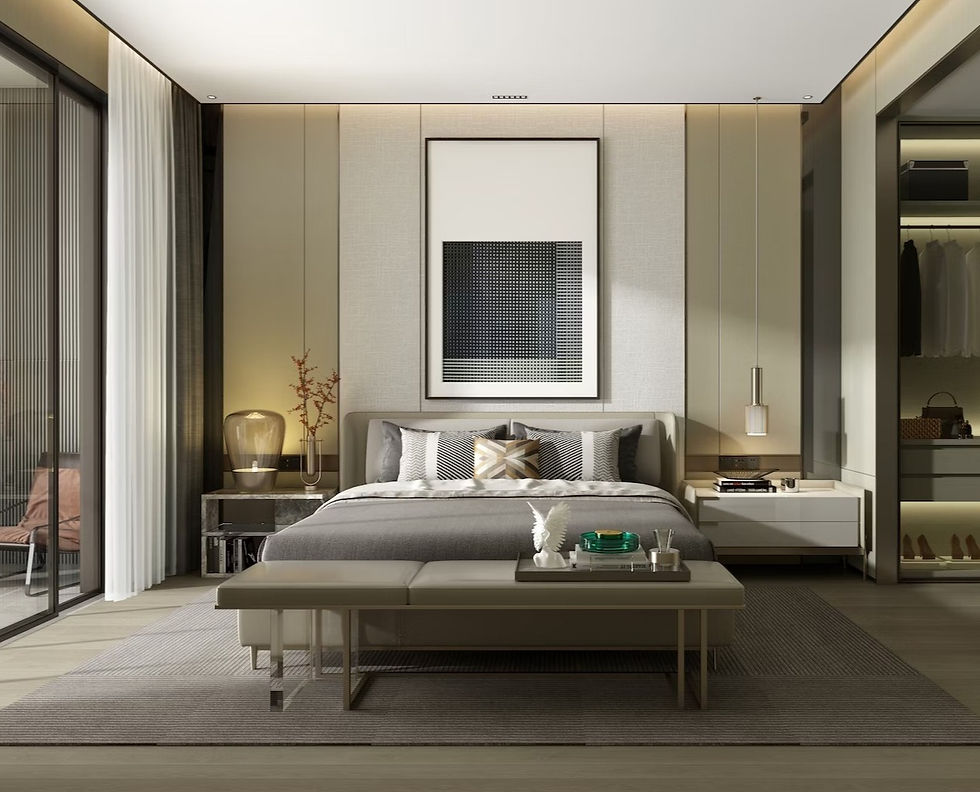 Elements in a room based on interior design styles