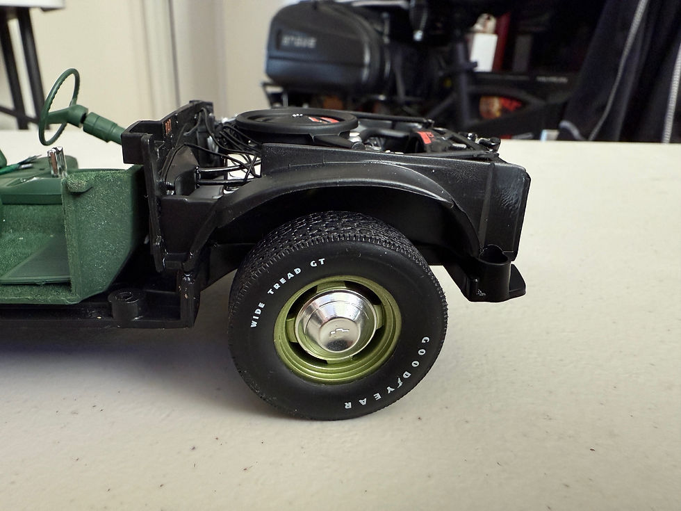 Thumbnail: 69 Camaro COPO Chassis & 427 Automatic with Green Deluxe Int.