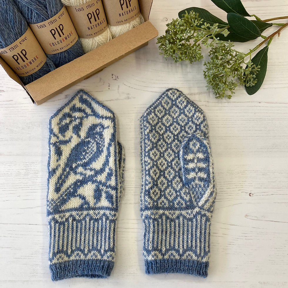 Thumbnail: Songbird Mittens Knitting Kit