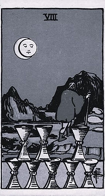 Rider-Waite-Smith Maagikko kortti mustavalkoisena