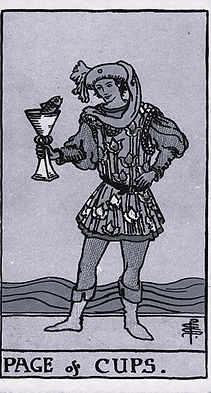 Rider-Waite-Smith Maagikko kortti mustavalkoisena