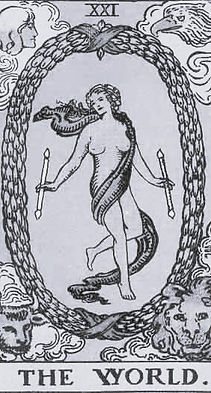 Rider-Waite-Smith Maagikko kortti mustavalkoisena