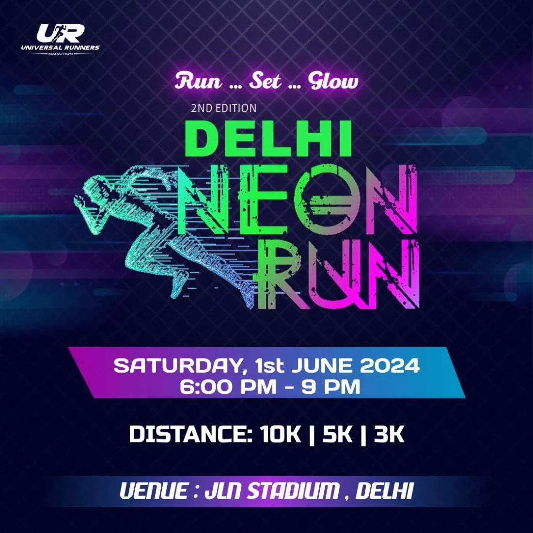 2nd Edition Delhi Neon Run 2024 Gradmate