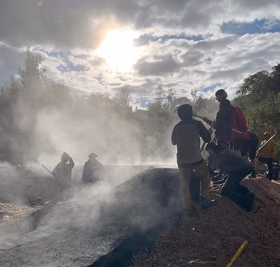 Wiederaufbau und Wartung einer bestehenden Asphalt Pumptrack Anlage