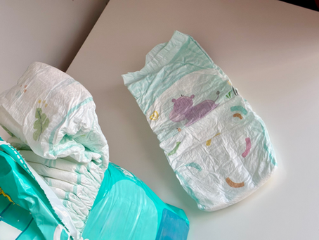 Nappies on a table
