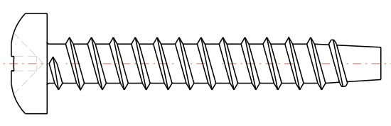Thumbnail: DIN 7982, ISO 7049, NFE 25-658, BN 33, BN 1432, Self Tapping Cross Recess (Philips) Pan Head Screw with Blunt End