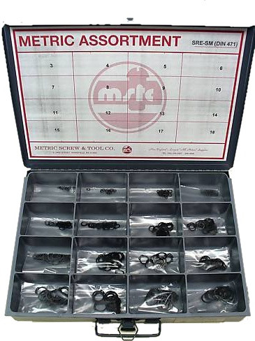 External Retaining Ring Assortment, Stainless Steel 3mm - 18mm ****280 ...