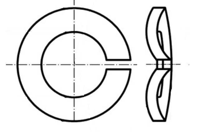 Thumbnail: DIN 128A, BN 768, BN 769, BN 770 METRIC SPRING LOCK WASHER