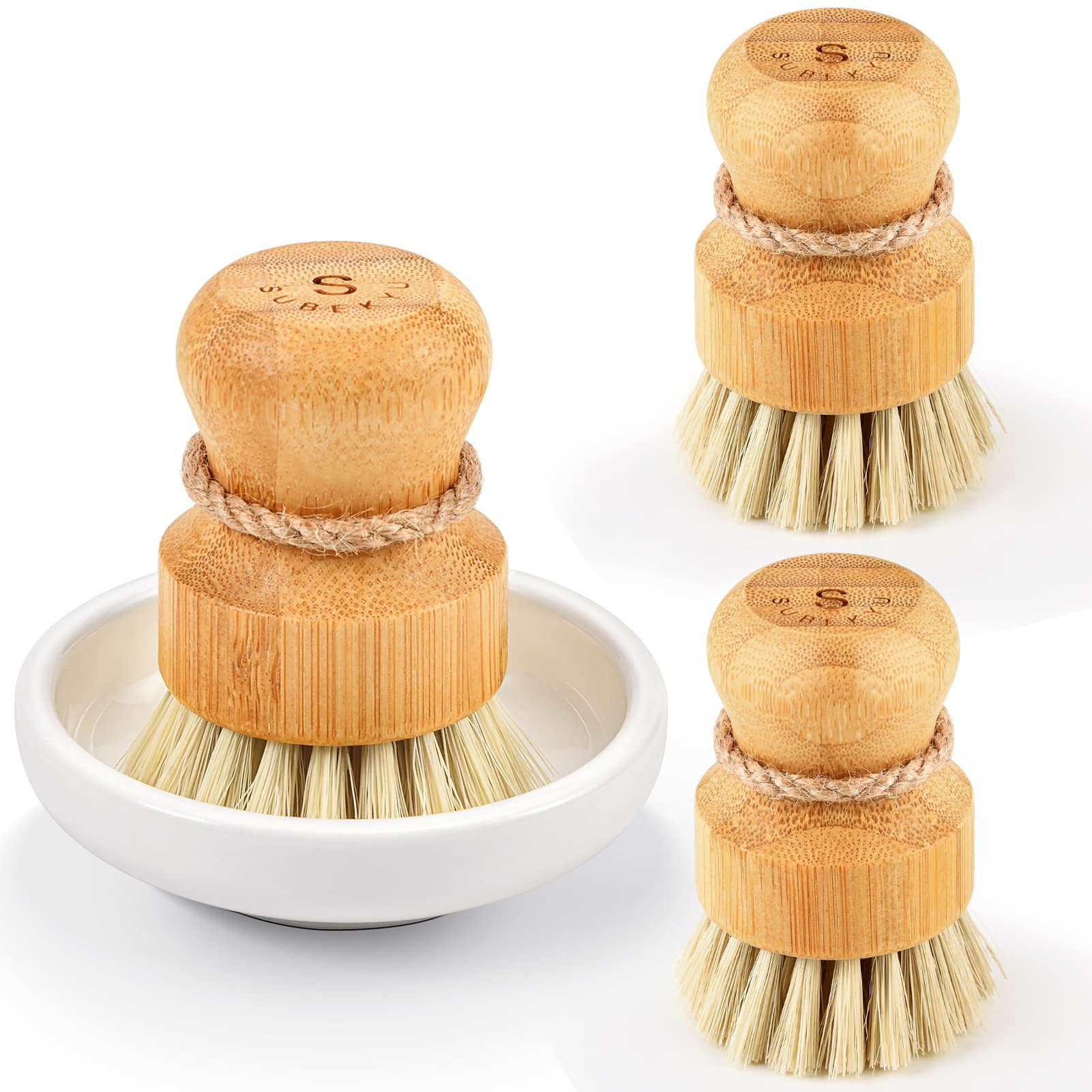 Eco-Friendly Bamboo Dish Scrub Brushes