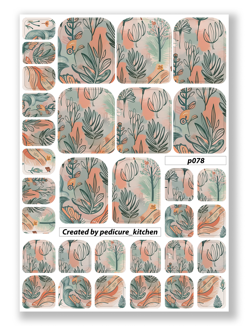 Pedicure Coral bloom P-078