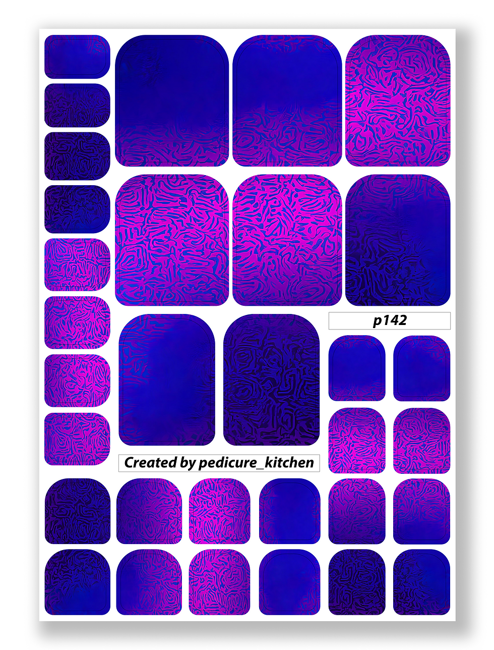 Pedicure ultraviolet foil P-142