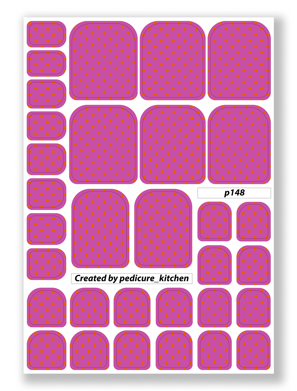 Pedicure pink peas P-148