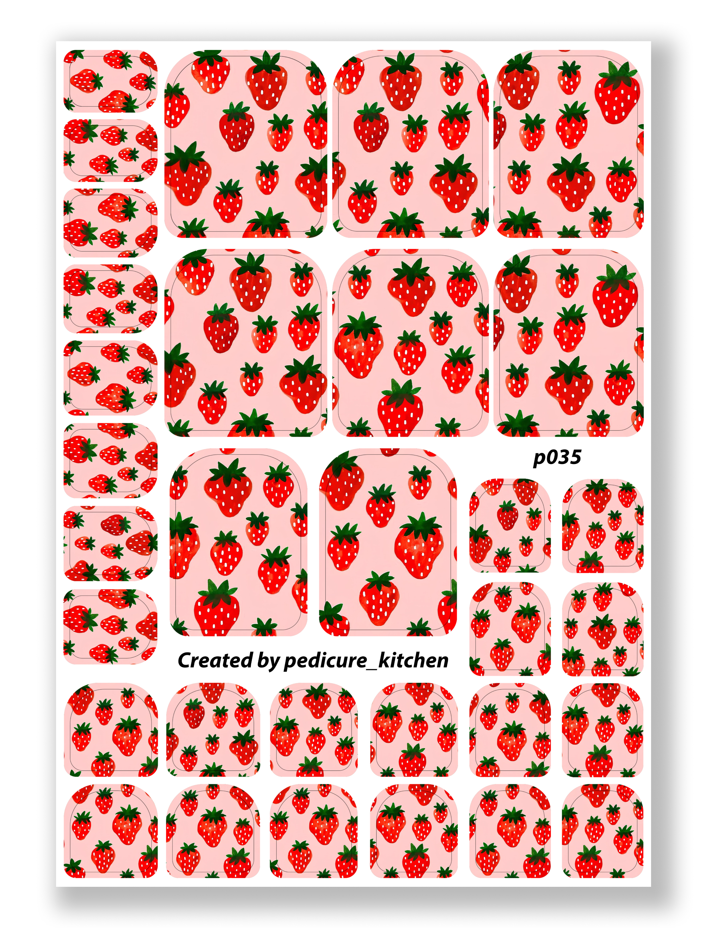 Pedicure STRAWBERRIES P-035