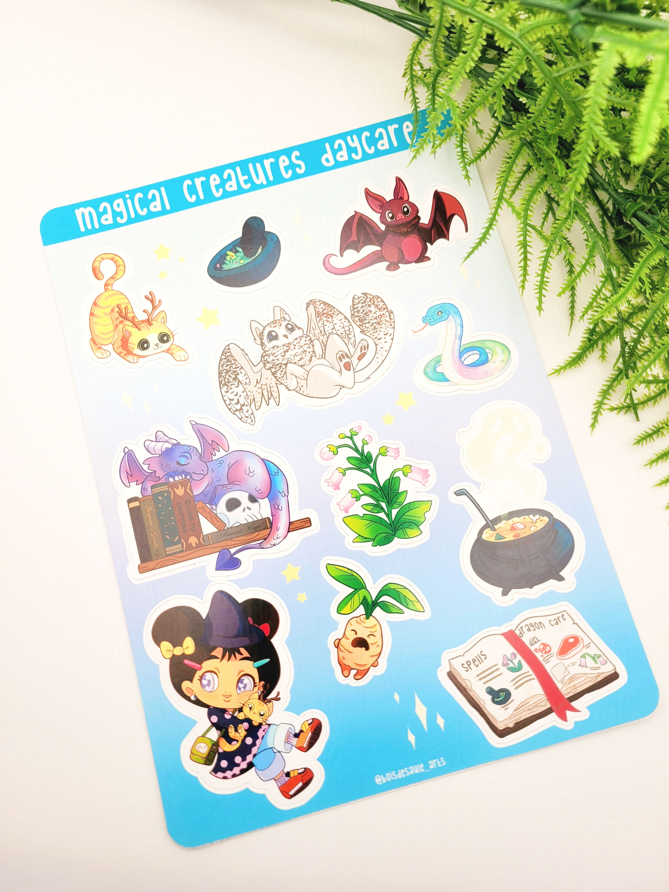 Magical Creatures sticker sheet
