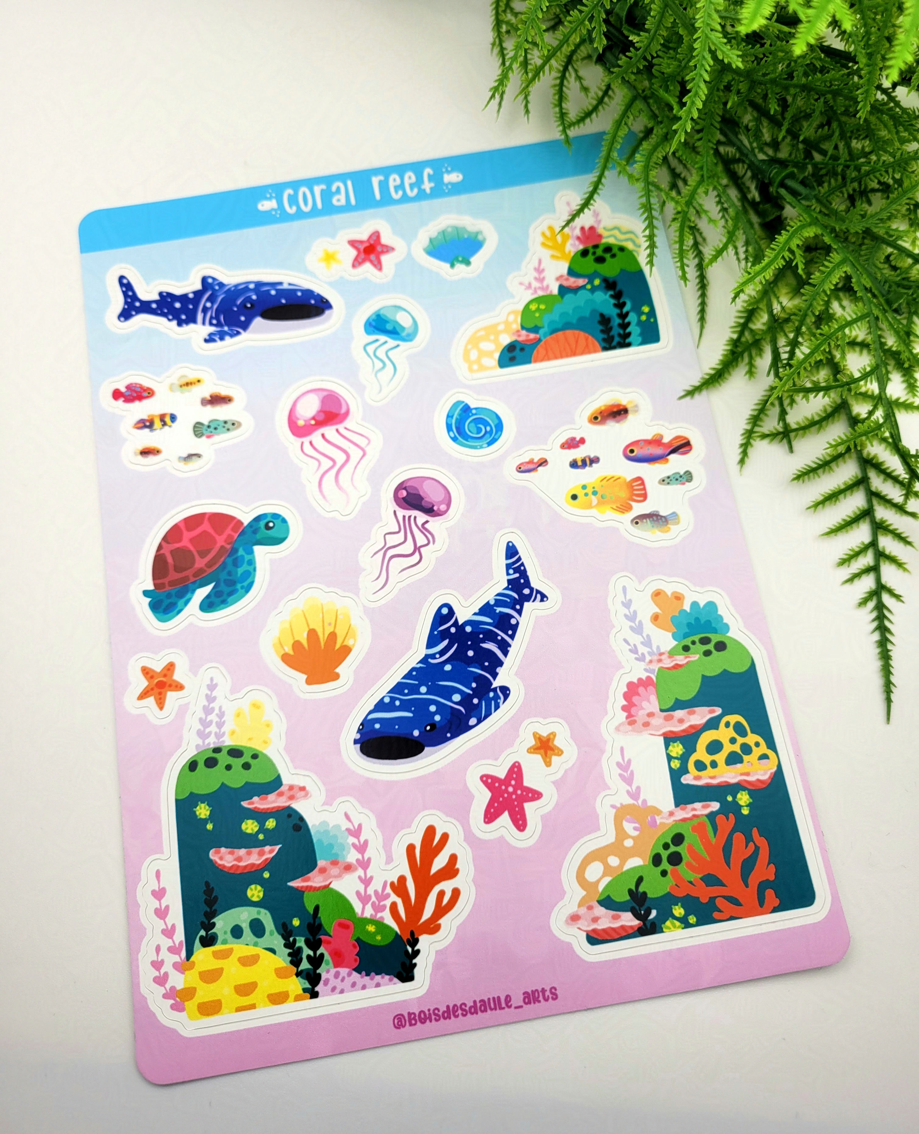 Coral Reef sticker sheet