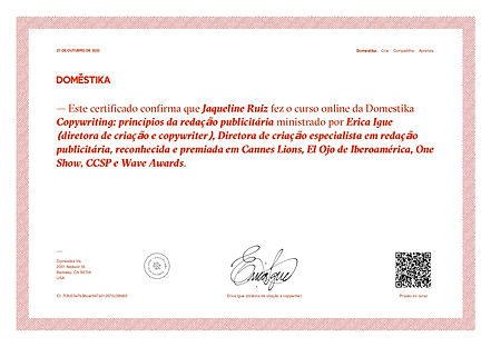 certificado - copywriting