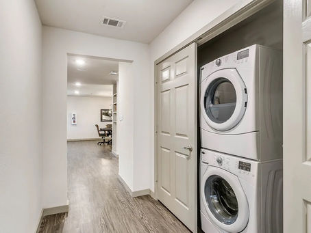 Free laundry facilities used by military families at Lonestar 23 RV Park in Weatherford, TX.