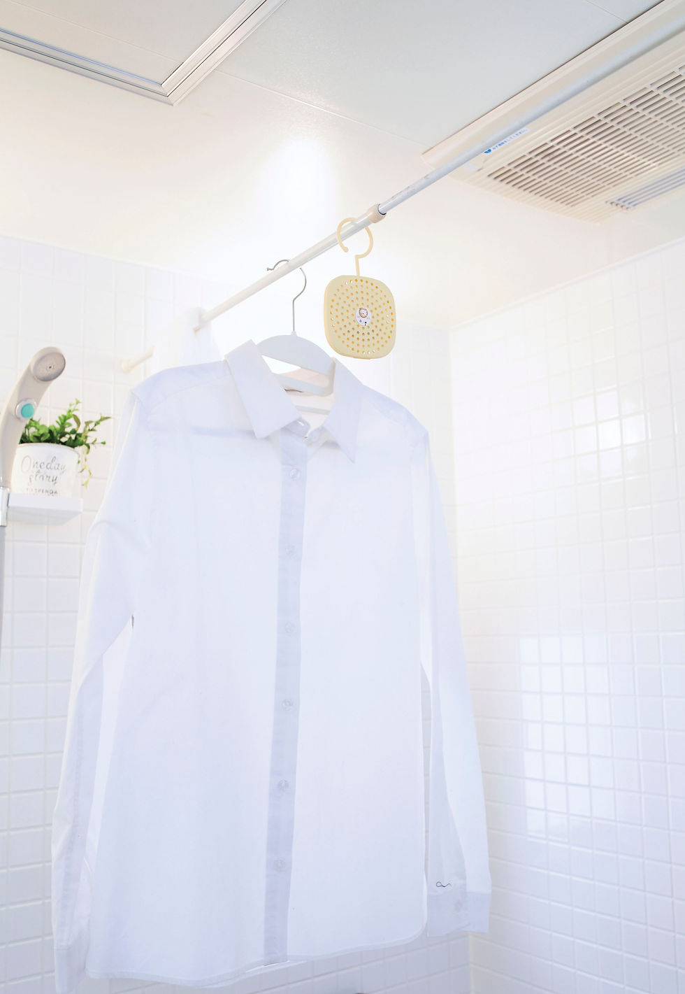 パワーバイオ お風呂のカビきれい ハンガー使用例
