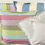Thumbnail: Big Striped Cotton Cushion Sky Blue cm 60x60