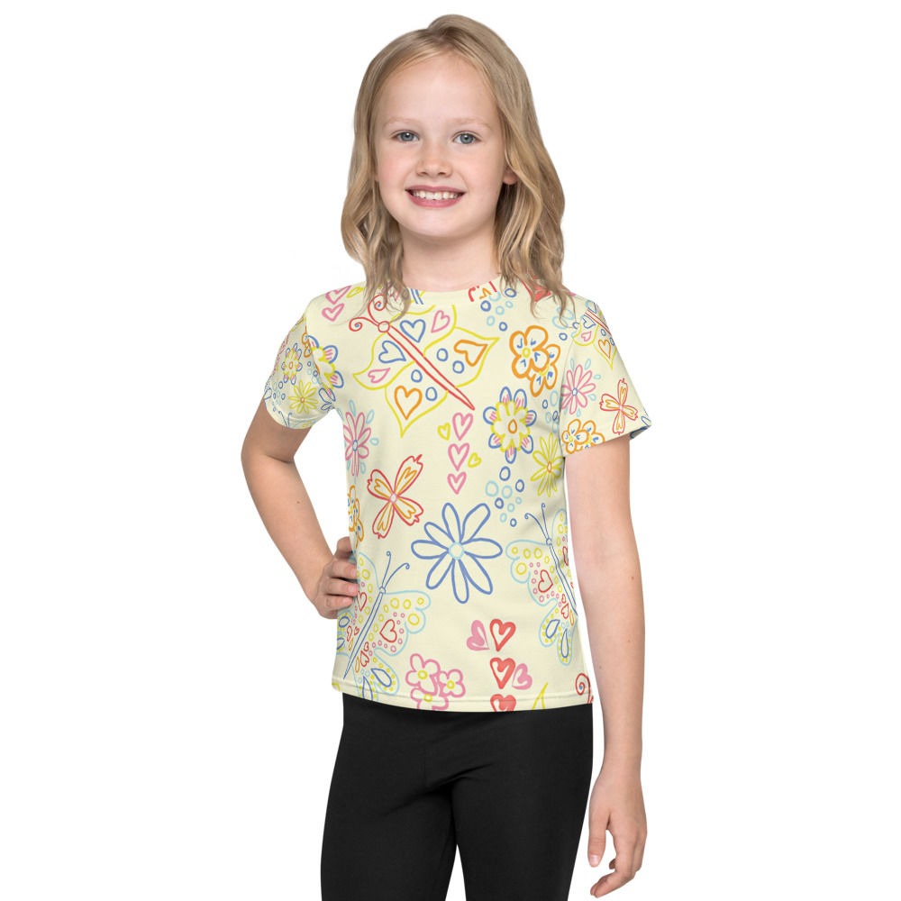 GOLDEN BUTTERFLIES - Kids crew neck t-shirt
