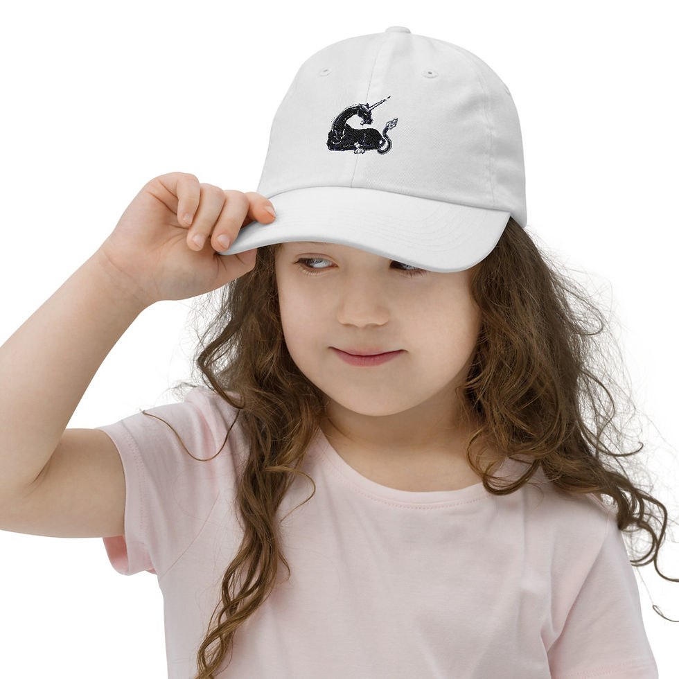 Miniatura: BLACK UNICORN - Youth baseball cap