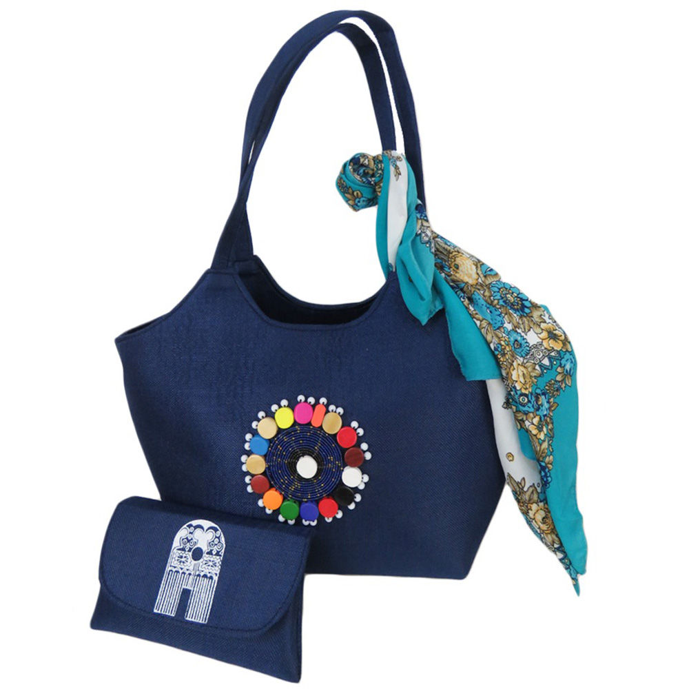 Blue Hand Crafted Ladies Bag Monifa