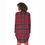 Thumbnail: Women's Red & Black Kikuyu Casual Loose Long Sleeve Dress With Pocket