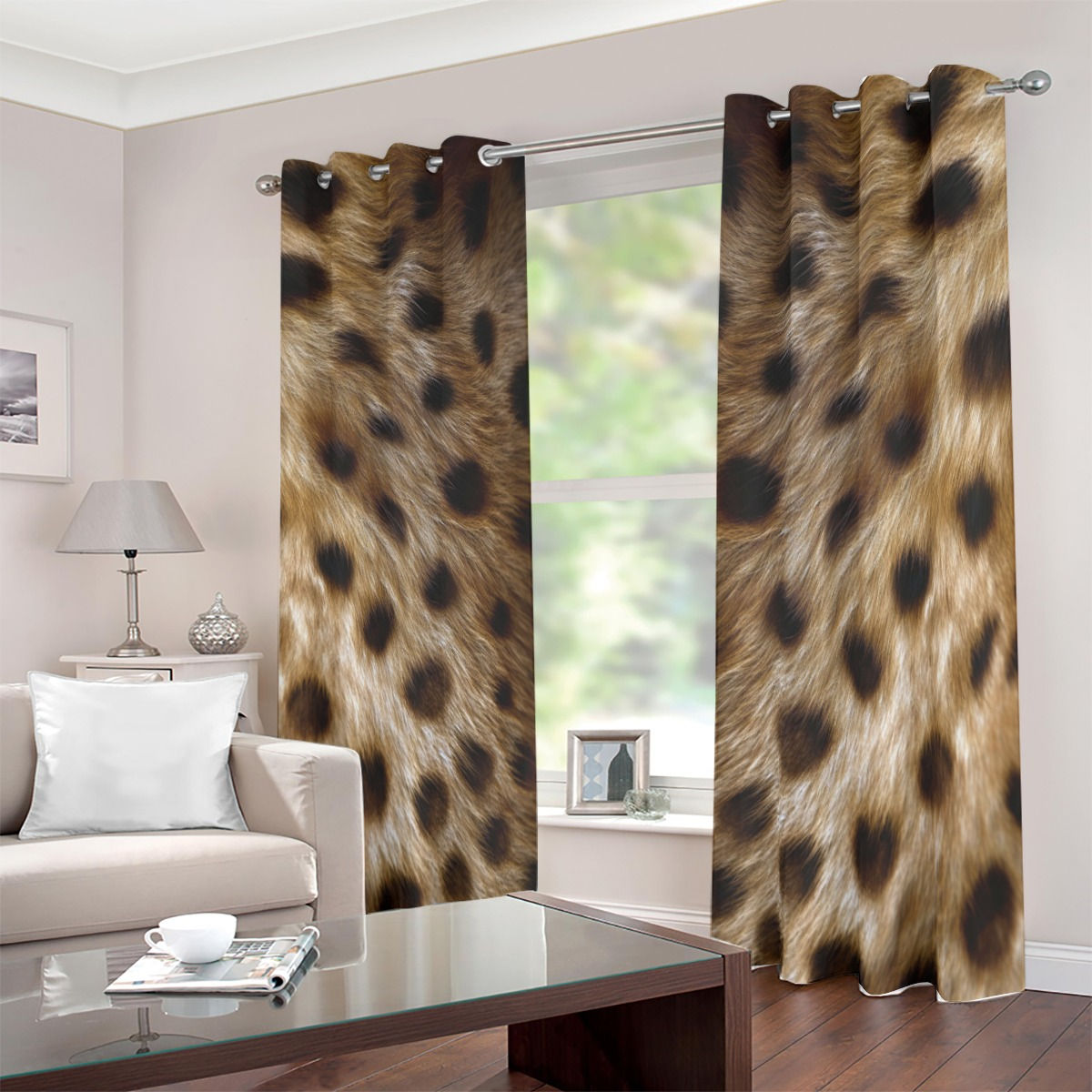 Animal Skin Blackout Grommet Curtains | 265(gsm)
