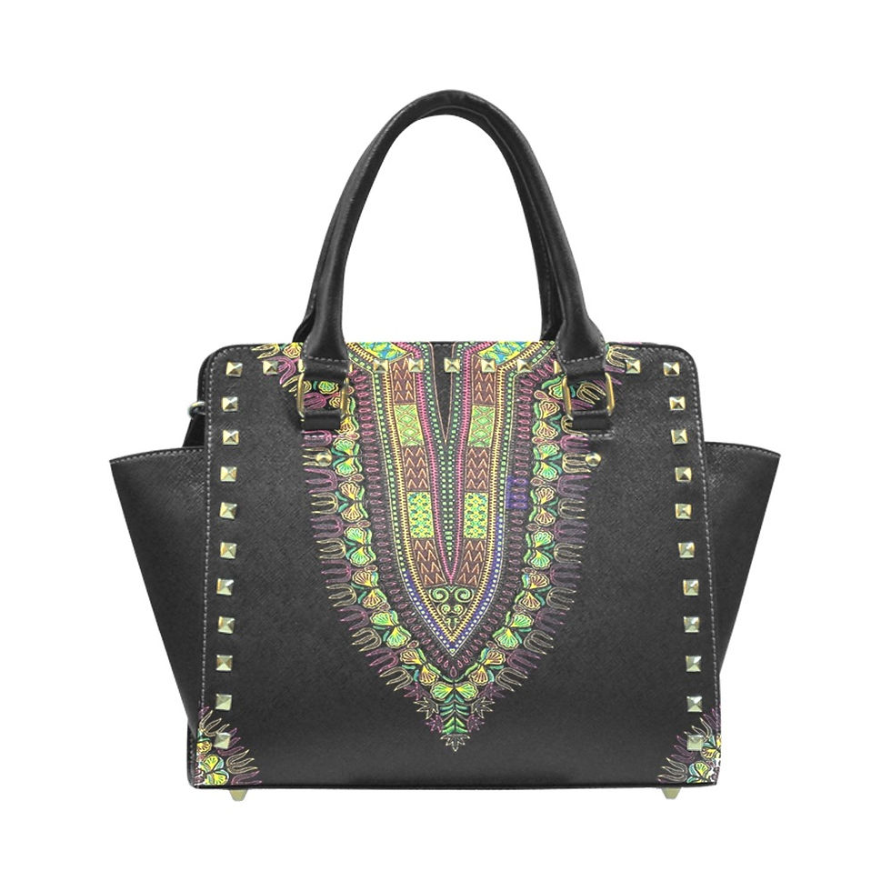Dashiki Design Rivet Shoulder Handbag