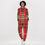 Thumbnail: African Kikoyi Print Women's Crop Sweatshirt Suit Set