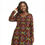 Thumbnail: Women's V-neck Long Sleeve Ankara Dress(Plus Size)