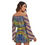 Thumbnail: Patched Wax Print Women's Off-shoulder Top And Skirt Set