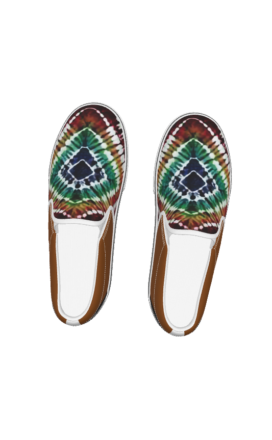 Thumbnail: Adire Print Women's Slip On Sneakers