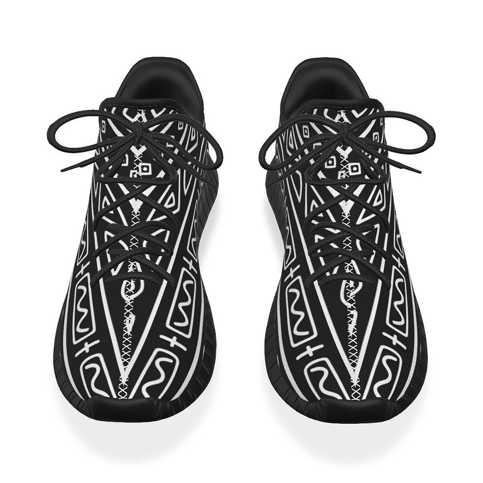 Afro Bogolan Breathable Men's Coconut Sneaker Shoes
