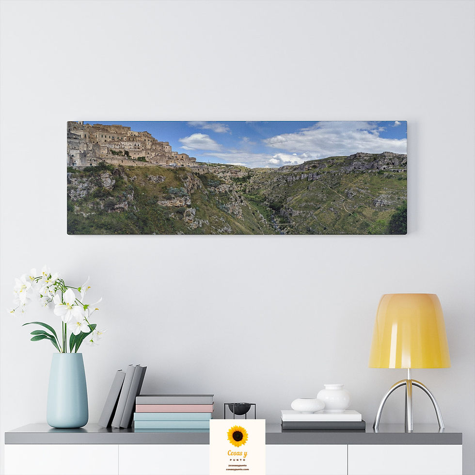 36x12 Panoramic View of Matera on Canvas Wall Art