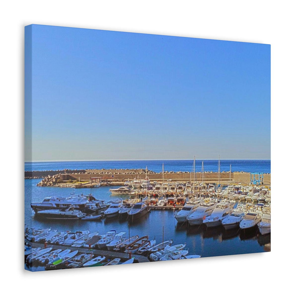Marina in Maratea Bay on Canvas