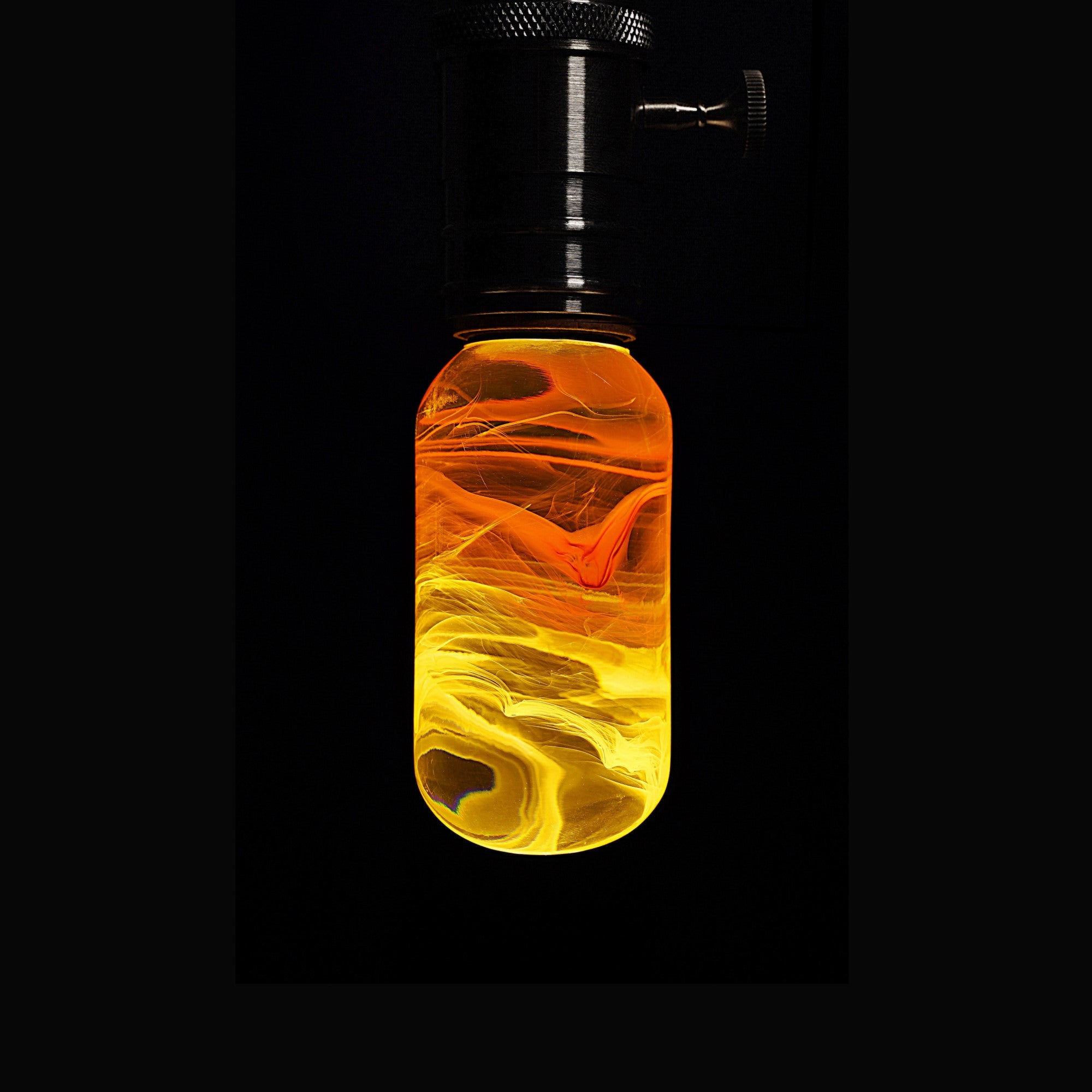 Flame tube decorative lightbulb with table lamp - Resin LED Lightbulb - Flame