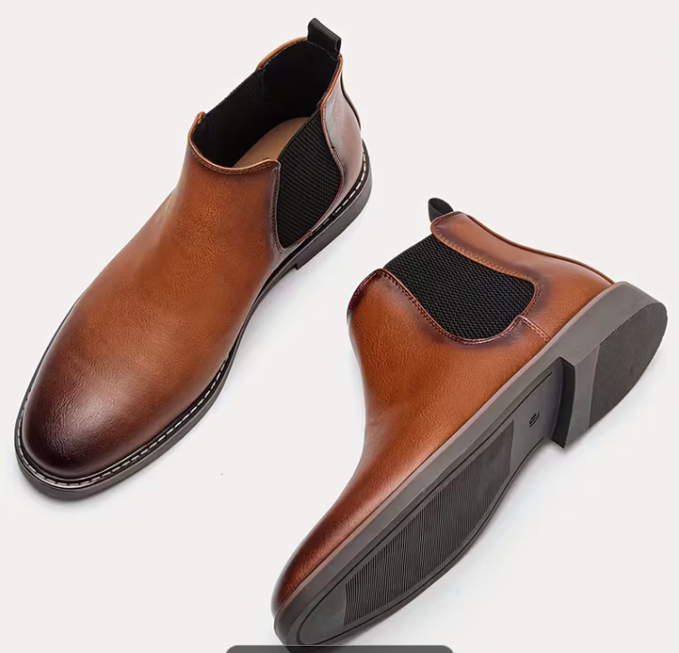 Miniatura: Botas Masculinas com Cabedal em PU e Sola em TPR