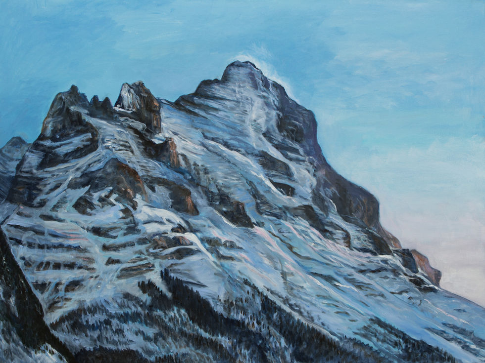 Eiger avec un peu de neige soufflée