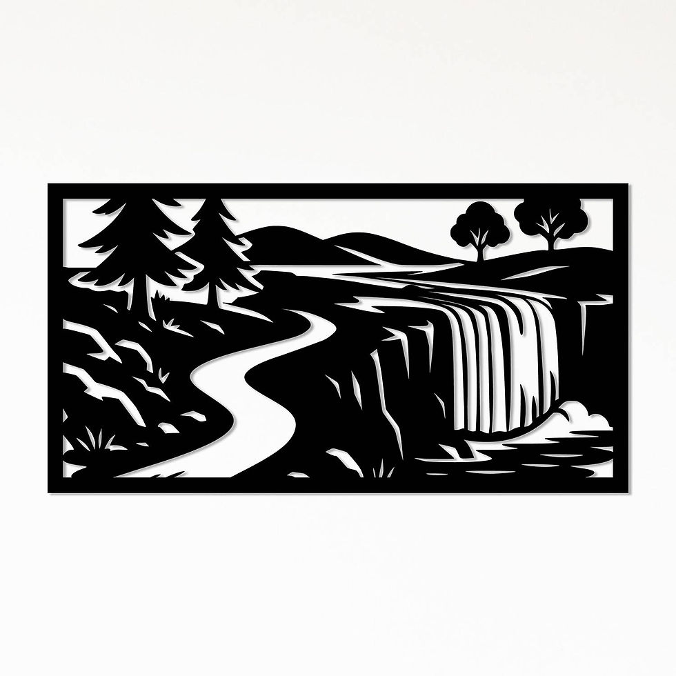 Tableau Cascade et Chemin - Naturel et Apaisant