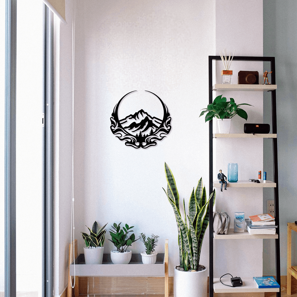 Tableau Montagne et ornement déco