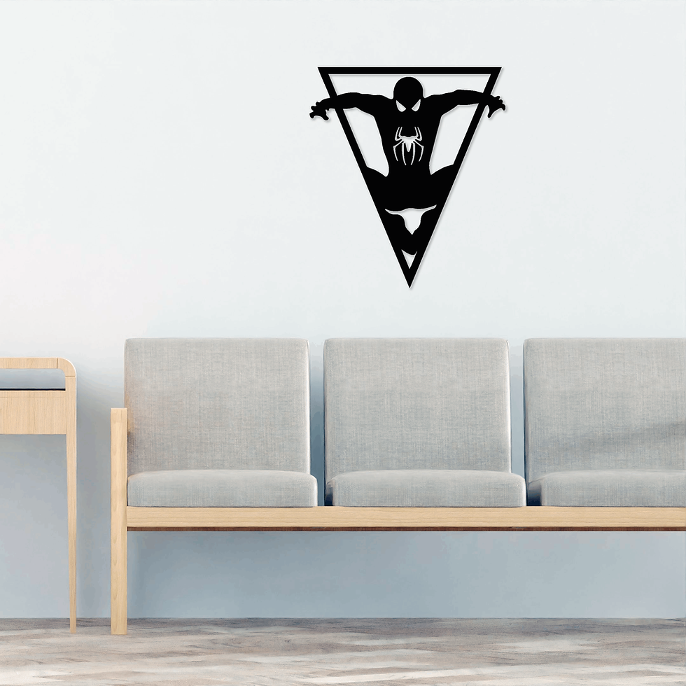 Tableau Spiderman dans triangle déco