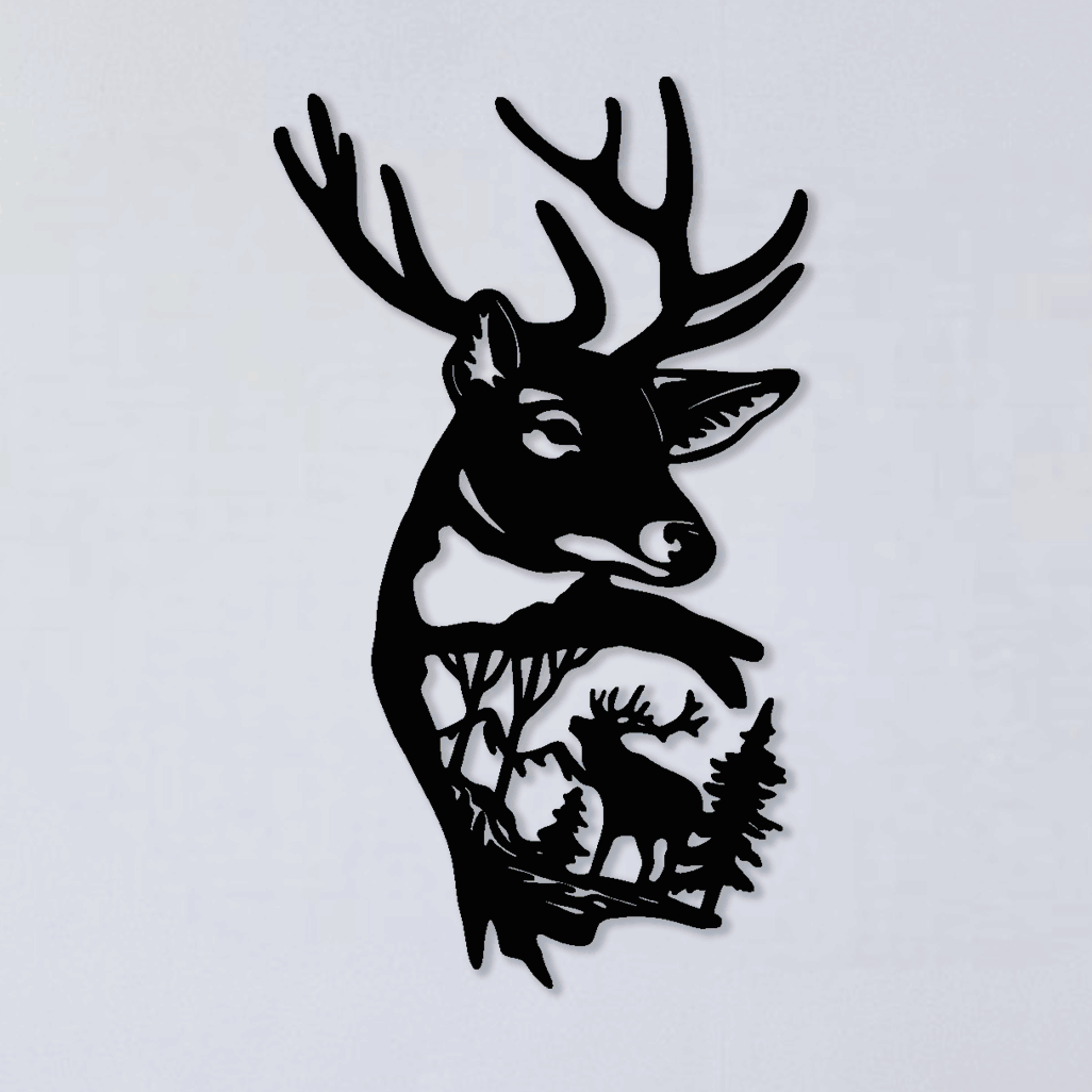 ableau Tête de Cerf – Design Forêt Nature