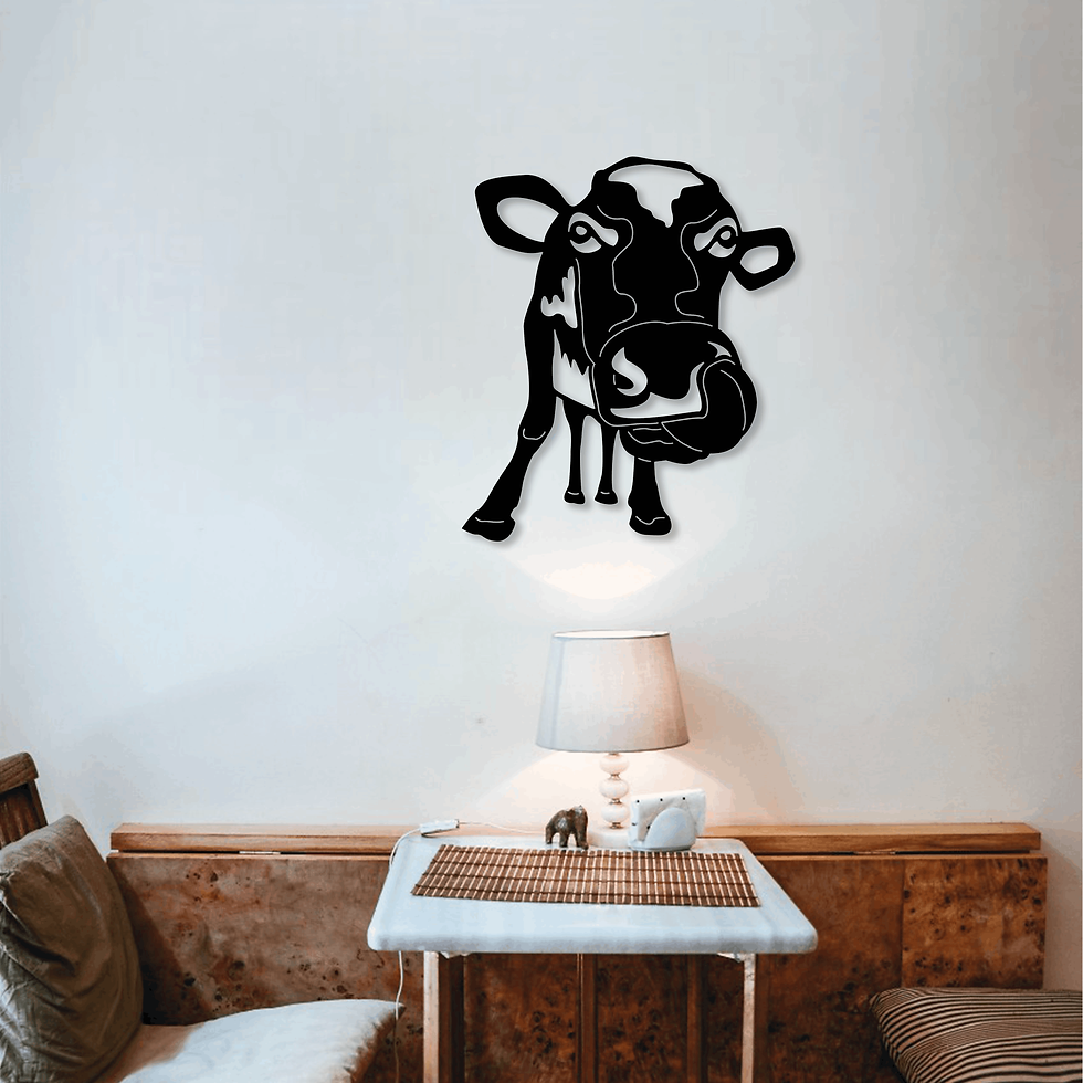 Tableau Vache Fun – Portrait de Vache Vue de Face