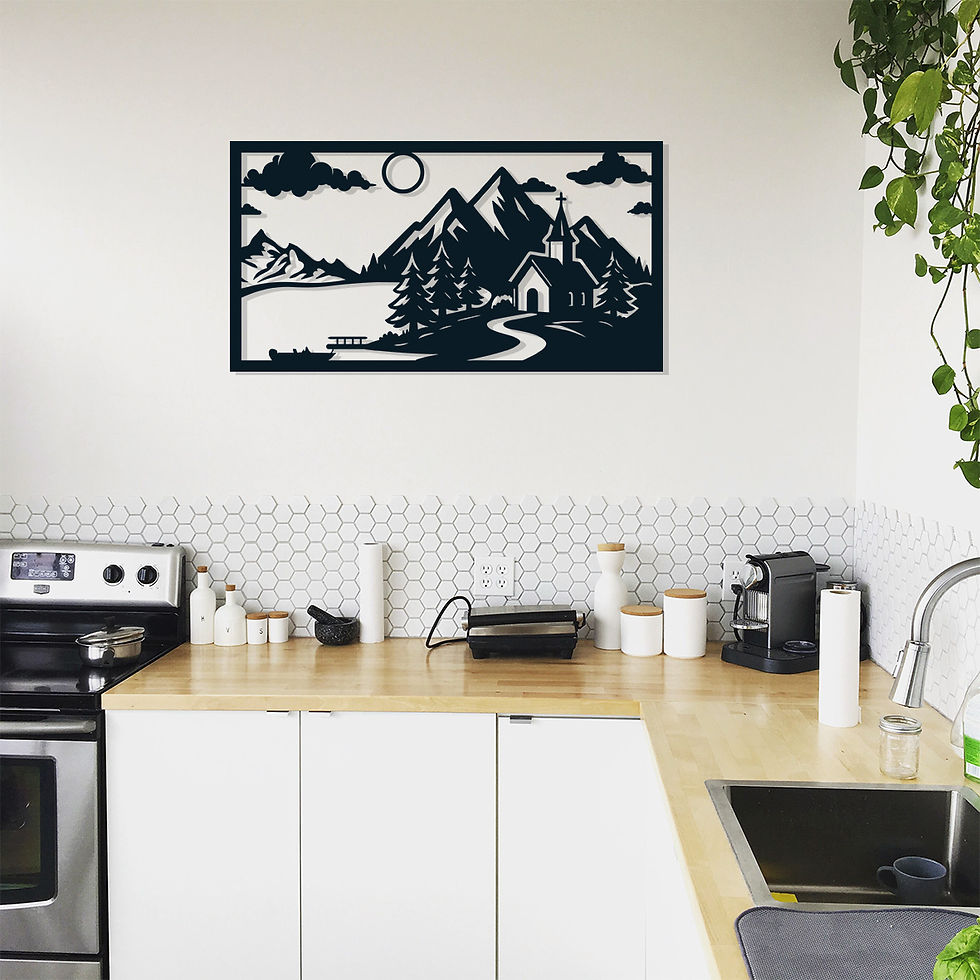 Tableau Hiver Paisible Église