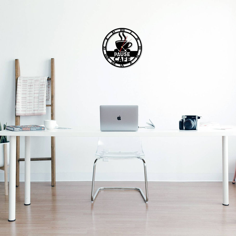 Horloge Pause Café - Tasse Fumante – Chaleureuse