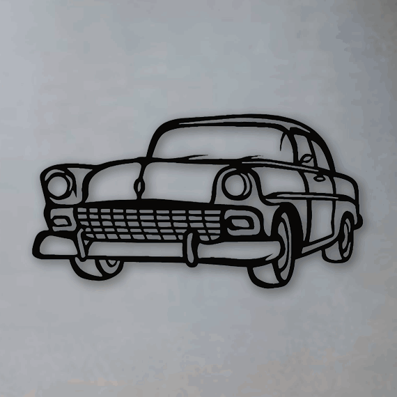 Tableau Voiture Vintage Américaine – Symbole d’Élégance Rétro