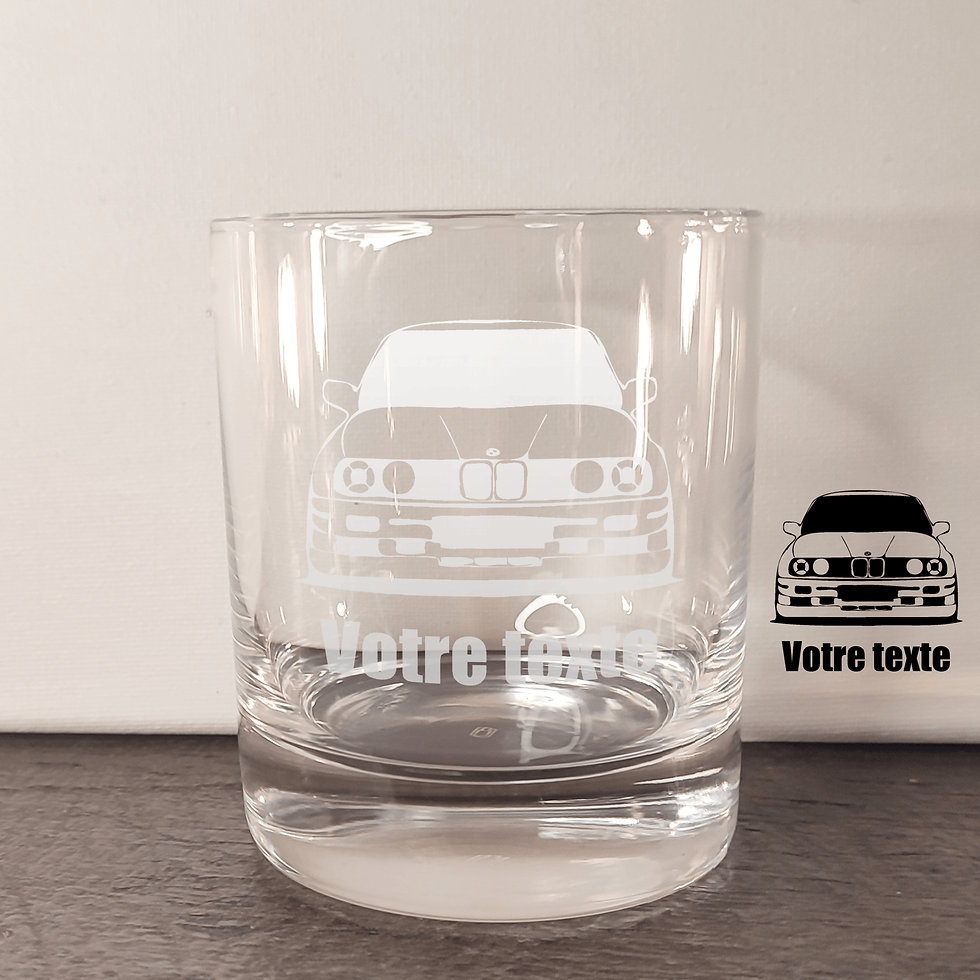 verre whisky personnalise bmw m3 e30 classique