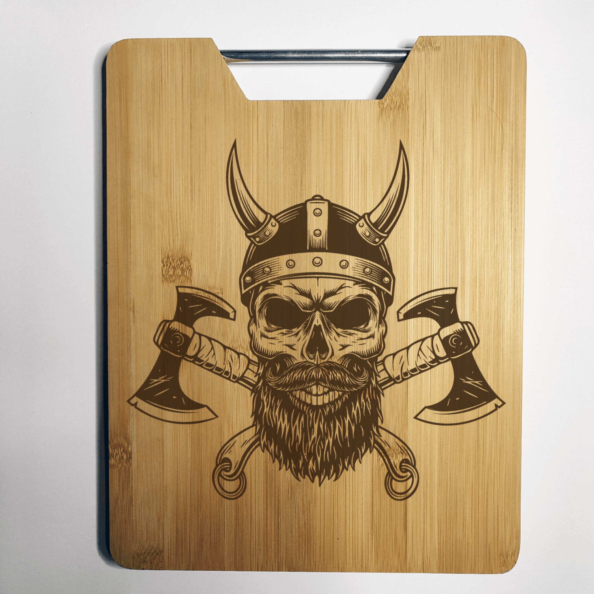 Tête de mort Viking - Planche à Découper Gravée